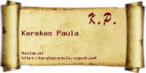 Kerekes Paula névjegykártya